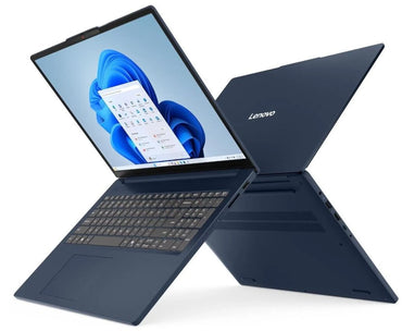 Lenovo IdeaPad Slim 3 16 Zoll in Cosmic Blue – Vorder- und Rückansicht